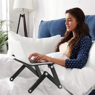 China (Size) Adjustable Suitable for Home Work Laptop Desk Foldable Stand with Fan Mouse Pad Adjustable Height Aluminum Laptop Stand for sale