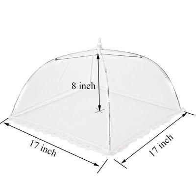 China Outdoor Sustainable Home Kitchen Around 300mm Mesh Table Food Tent Cover Decorative Fly Net for sale