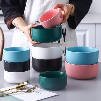 China 2021 Minimalist Matte Ceramic Rice Bowl Trending Product in Different Colors for sale