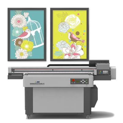 China Hotels Europe 3 Heads Paintings DIY Decorative Printer A1 A0 Digital UV Full Color Printer CMYK+W+V for sale