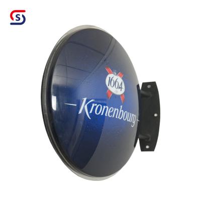 China Customized outdoor advertising light box-mold 1118 vacuum forming round outdoor wall mounted led advertising light boxes for store for sale