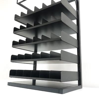 China Cigarette Display Custom Design Metal Rack Store Display Cashier Counter 5 Layers Cigarette Display Rack for sale