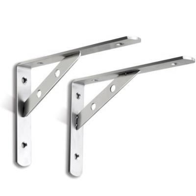 China Construction Parts Custom Heavy Duty Flat Sheet Metal Shelf Wall Mounted Supporting Bracket for sale