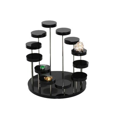 China Environmental Friendly Special Store 12 Stand Round Black Retail Acrylic Lipstick Display Rack Holder for sale