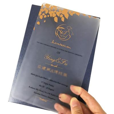 China Around The World Transparent Style Can Customize The Latest Acrylic Wedding Invitation Card for sale