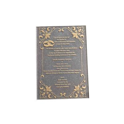 China Around The World Package Set Of The Latest Wedding Invitation Gold Transparent Acrylic Card for sale