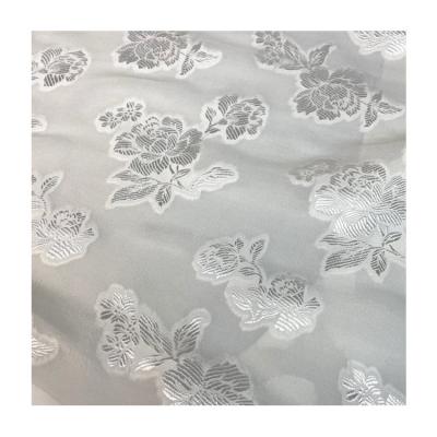 China Viscous silk lurex fabric viscous silk jacquard silk chiffon cut flower silk fabric for sale