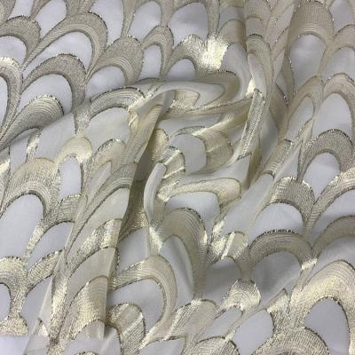 China Metallic Silk Fabric Lurex Metallic Silk Fabric With Metallic Jacquard Lurex Chiffon Silk Fabric for sale