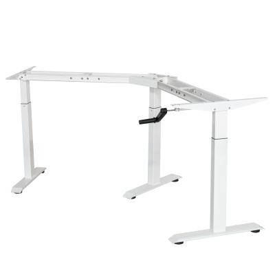 China (Height) Adair 120 Manual Height Adjustable V-Legs Three Standing Desk Work Desk Frame with Crank for sale