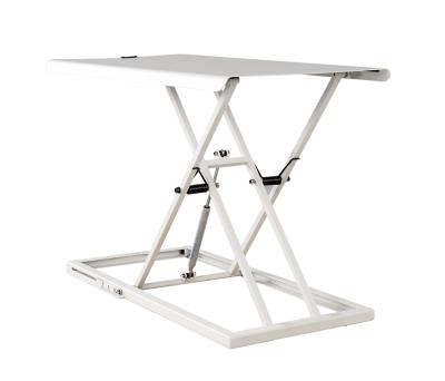 China Desk (Height) Adjustable Gas Lifting Height Adjustable To Sit And Stand Converter Training Folding Study Desk Table for sale