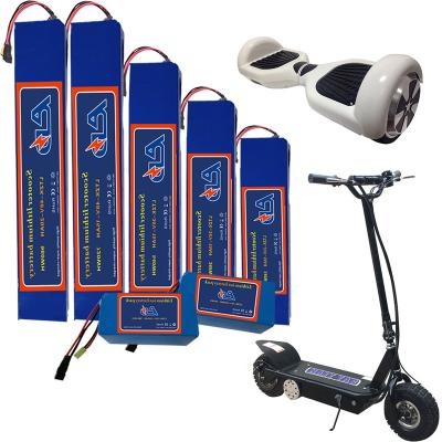 China Toys Hoverboard Battery 4400mah 36v 4.4ah E Scooter 25ah 30ah 60v 20ah Lithium Battery For Electric Scooter Ebike Battery for sale