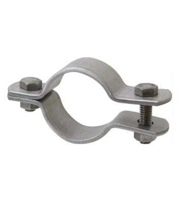 China Health Care Stainless Steel Pipe Clamp Semicircle Hose Flange Air Water U Type Tube Clips Water Pipe Fasteners for sale