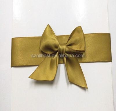 China Eco-friendly elastic cheap price bow,elastic bow in gift ribbon for decorative elastic bows for gifts for sale