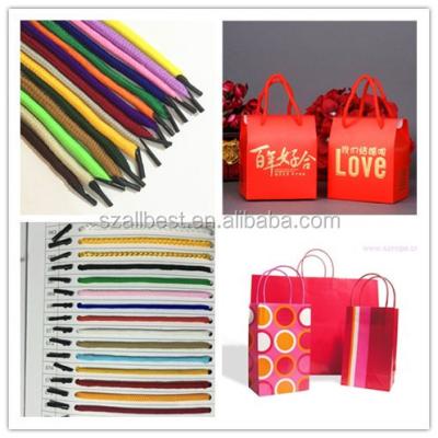 China Eco - Friendly 4mm , 5mm , 6mm Colorful Custom Polyester Paper Bag With Ribbon Handle for sale