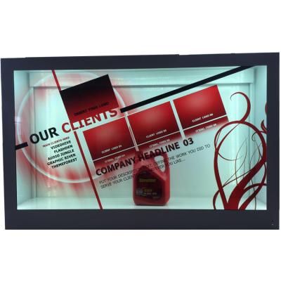 China Advertising 65 Inch Transparent LCD Display Module Box Window s PC With LED Backlight for sale