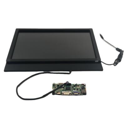 China Indoor 19 inch transparent lcd touch screen panel lcd display box for advertising with black border for sale