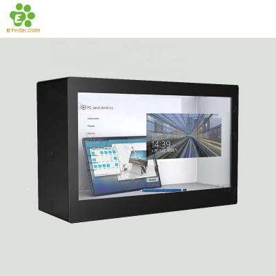 China 32 inch TFT LCD indoor transparent display screen lcd transparent monitor advertising for product promotion for sale