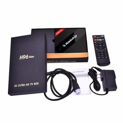 China High Speed ​​H DMI 12 Month Warranty Free Android TV BOX H96 MAX Smart TV BOX With RK3399 Chip for sale