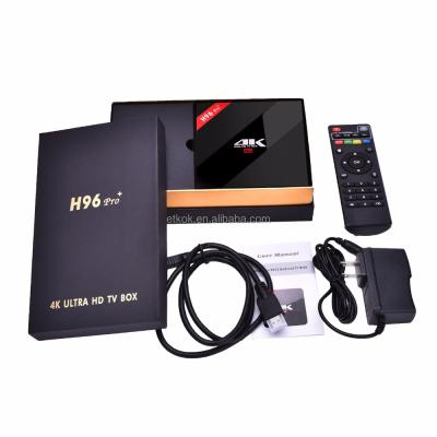 China High Speed ​​Smart H DMI H96 Pro+ 3G 16G TV Box Android 7.0 H96 Pro Plus Amlogic S912 Octa Core TV Set Top Box for sale