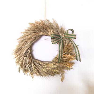 China Wholesale New 2022 Green Environmental Protection Art Wall Decoration Wreath Wheat Flower Decoration Gift for sale