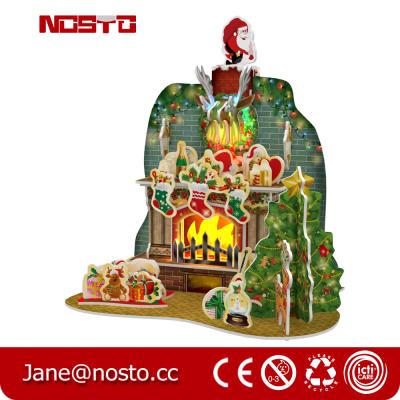 China DIY 3D Puzzle Christmas Toy with RGB lights Giftware for sale