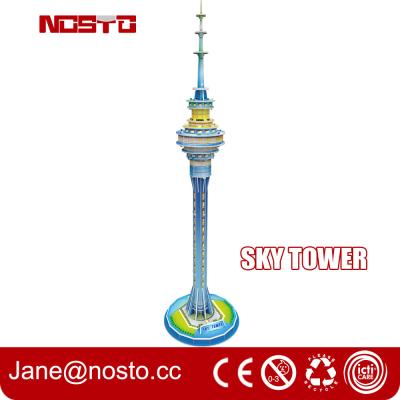 China Sky tower children novelty toys 3d puzzle building diy assembly toys for kids for sale