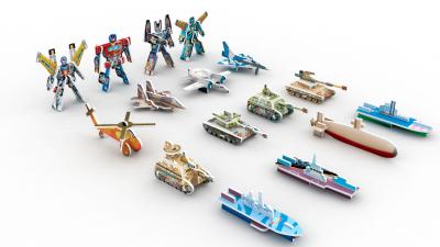 China Collectible Toys | Gifts & Premiums Variety 3D Puzzle 16 Figurines | Ship,Robot,Plane,Tank for sale