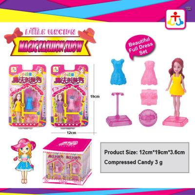 China Magic fashion show toys for girl with press candy for sale