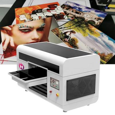 China A3+ Varnish Printing Bottle Printing Varnish Printing Two Print Heads Plus LED UV Flatbed Inkjet Printer For Diy Custom Printing On Metal, Glass , wood, plastic for sale