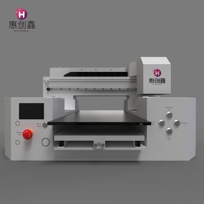 China Direct to all kinds of materials HC design high quality A3 flat bed UV printer with XP600 double printheads printing machine for sale