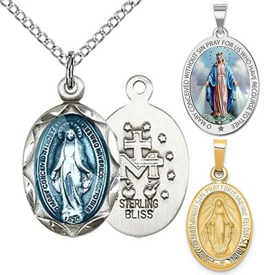 China Custom Classic Religious St Christopher Catholic Virgin Mary Medallas Metal Medals From China for sale