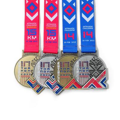 China Europe Factory Logo Metal Zinc Alloy Sport High Quality Custom Medal Running Medal for sale