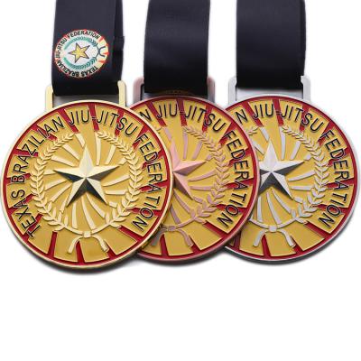 China From Europe factory custom metal alloy medal jiu jitsu directly for sale