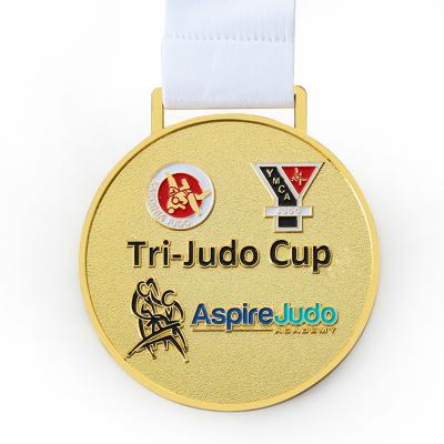 China Europe Sports Judo/Jiu-Jitsu Sandblast Medal With Back Blank for sale