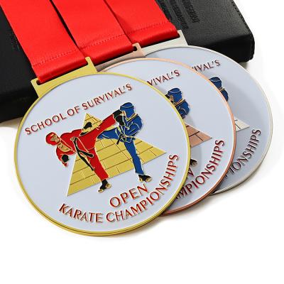 China From Europe Factory Directly Custom Design Metal Medals For Karate for sale