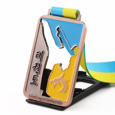 China Cheap Custom Europe White Taekwondo Gold Award Sports Metal Medal for sale