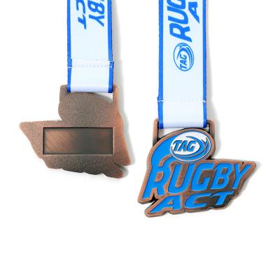 China Wholesale Custom Europe Competition Medal Metal Opens Souvenir Rugby Medal for sale