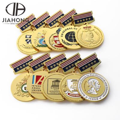 China 3d enamel Logo Pin Medal Badge With Screw transparent military metal 3D custom made to order for sale