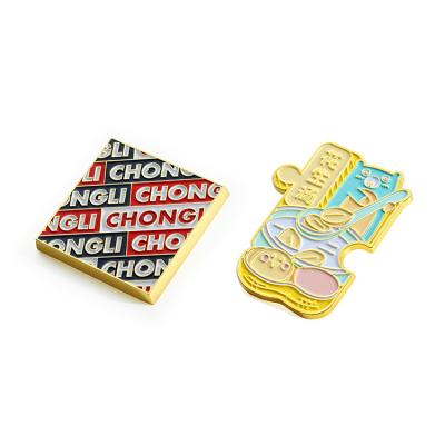 China Factory Wholesale Chinese Custom Tourist Magnets Souvenir Zoo Fridge Magnet Soft Enamel Logo Soft Enamel Magnetic Badge for sale