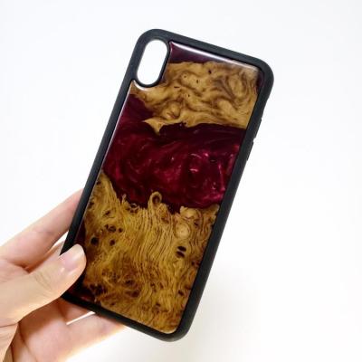 China 100% Natural Recycled Wooden Cases Eco-friendly Factory Resin Cell Phone Cases TPU Wood Landfill Resin Wood Cases for sale