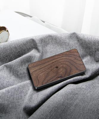 China New Product Support Charging Wooden Super Fast Power 10000mAh USB-C Super Fast Wireless Bank Charge for sale