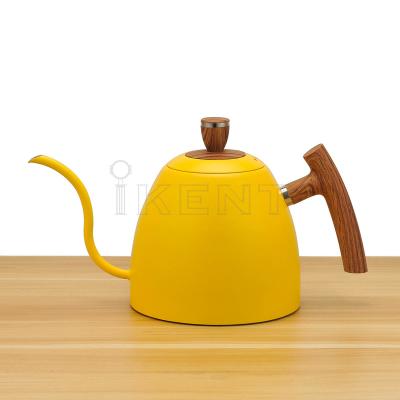 China WITH LID Bartender Coffee Accessories 1000ML Stainless Steel Drip Kettle Gooseneck Kettle Pot Handing Ear Kettle Regular Coffee Teapot for sale