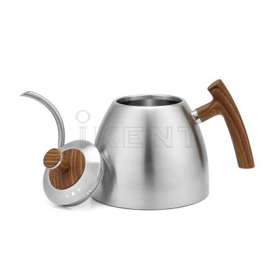 China WITH LID V60 Stainless Steel Coffee Tea Set Thermometer Water Kettle Durable Gooseneck Pour Over Coffee Kettle and Tea Set Drip Pot for sale