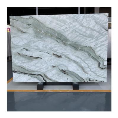 China Modern Factory price polished ice green jade white marble beauty green natural marble for sale