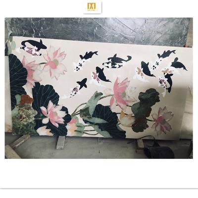 China Modern HIgh end wall art hand mosaic pattern cut painting for wall decorative for sale