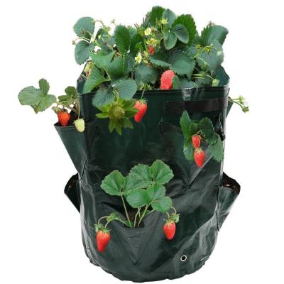 China Garden Planting 2 Packs 11 Gallon Strawberry Planting Grow Bags, Growing Bags with 8 Pocket Planter Grow Bag No Popping for sale