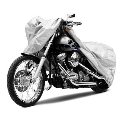 China Motorcycle 190T Polyester Waterproof Black And Silver Motorcycle Bike Cover for sale