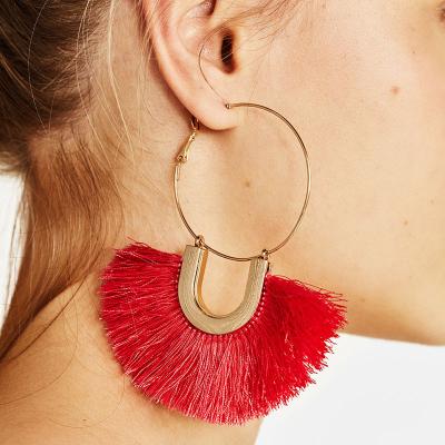 China FASHIONABLE Trend Large Fashion Bohemian Circle Earrings Tassel Earrings Bohemia Earring As Women Holiday Accessories for sale