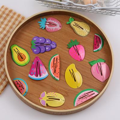 China Wholesale Bobby Pins Hairpins Cute Baby Summer And Spring Fast Delivery Fruit Shape Children Cartoon Hairpin As Girls Gift for sale