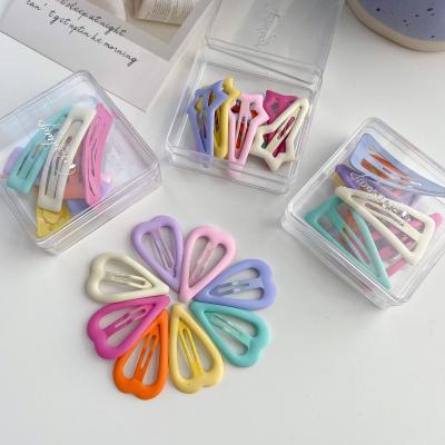 China Korean Style 8 PCS Fast Delivery Baby Hairpin BB Clip Set Rainbow Colors Baby Hairpin As Cute Women Hair Accessories for sale